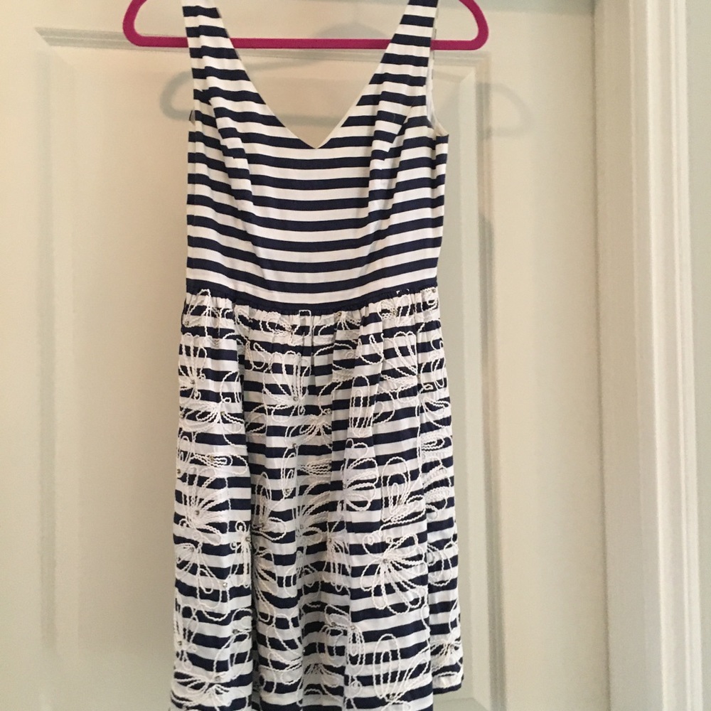 Lily Pulitzer striped a-line mini dress with bow